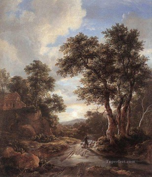 森の中の日の出の風景 ジェイコブ・アイザックゾーン・ファン・ロイスダール Oil Paintings